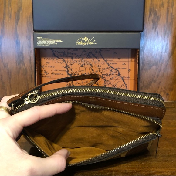 NIB-Patricia Nash-Doorways to Italy-Varone-Dual Zip Wristlet Pouch-GiftBoxed-$89 - Picture 6 of 14
